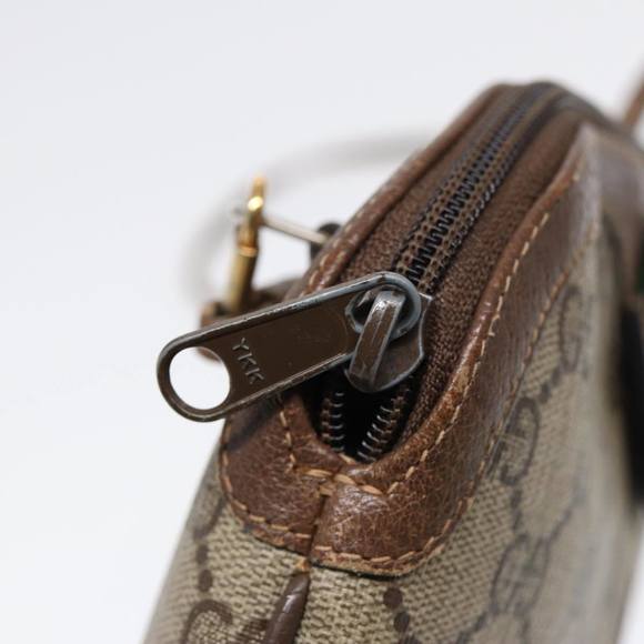 GUCCI GG Supreme Web Sherry Line Shoulder Bag PVC Beige 904 02 047 Auth 88145 - Picture 15 of 16